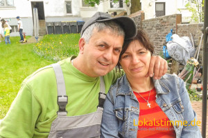 "Ich freue mich..." Pizzabäcker Janni zusammen mit seiner Frau Anastasia. Foto: privat